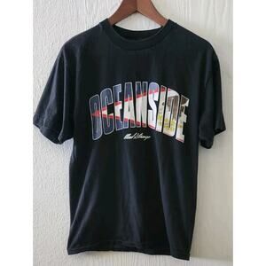 Oceanside Men's size Medium Black T-shirt by Mad Strange